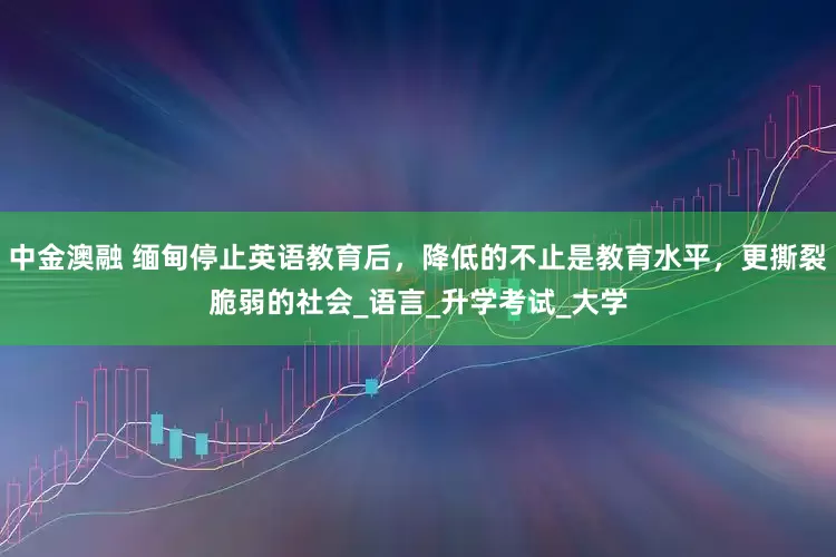 中金澳融 缅甸停止英语教育后，降低的不止是教育水平，更撕裂脆弱的社会_语言_升学考试_大学